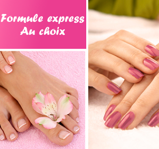 Manucure ou pédicure express et pose vernis semi-permanent